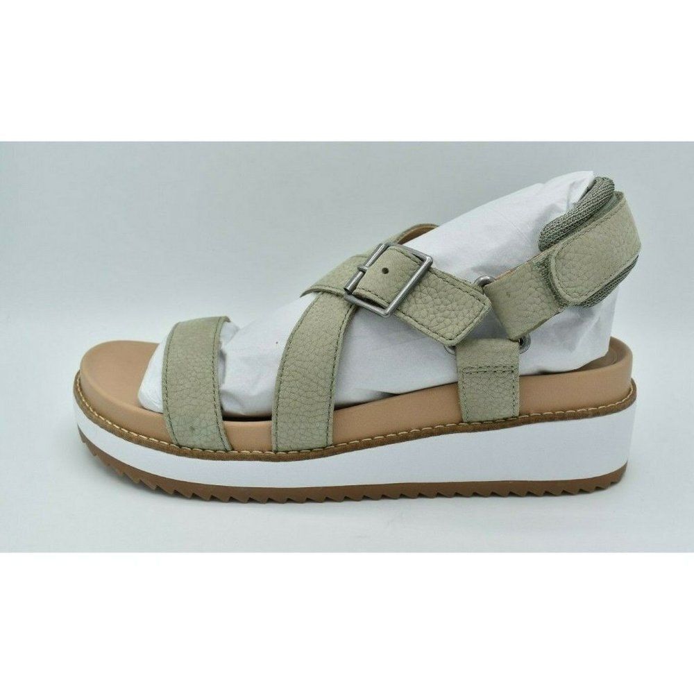 Lucky Brand Women Size 8 M Idenia Wedge Seagrass Embossed Nubuck Sandals Shoes - Picture 5 of 10